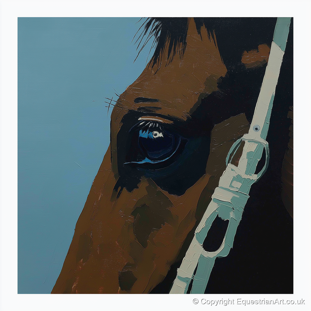 Quiet Observation - horse portrait art print and canvas by Preston Hale A.I