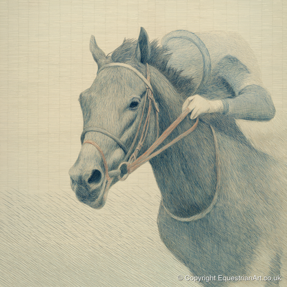 Quiet Precision - racing horse art print and canvas by Arthur Sterling A.I