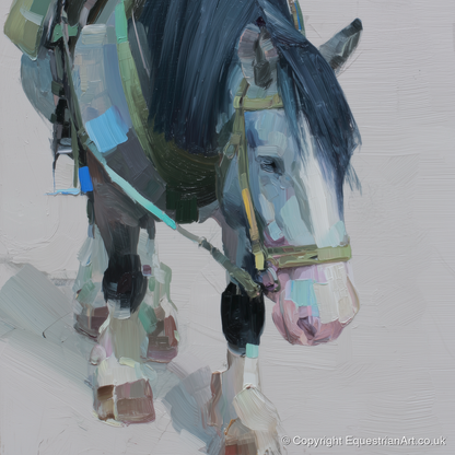 Quiet Strength - horse breed art print and canvas by Stella Waverly A.I