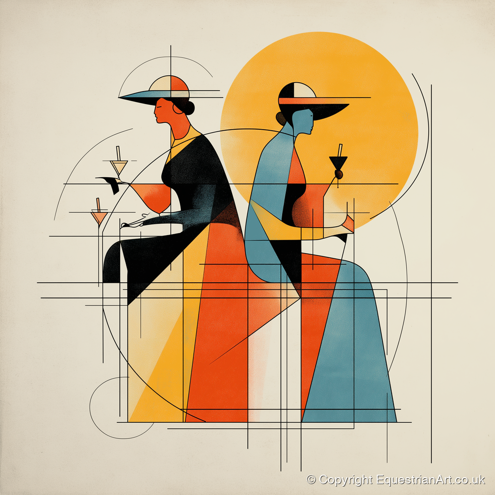Race Day Elegance - racing horse art print and canvas by Dominic Vaughn A.I