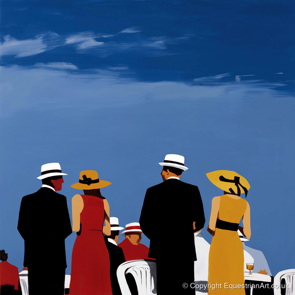 Race Day Elegance - racing horse art print and canvas by Vivienne Hartley A.I