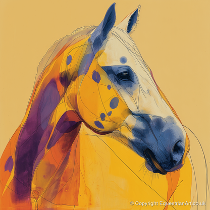 Radiant Appaloosa Profile - horse breed art print and canvas by Tobias Blake A.I