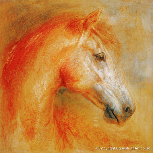 Radiant Equine Profile - horse portrait art print and canvas by Douglas Fairley A.I