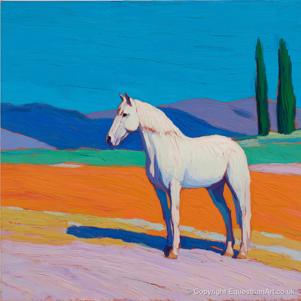 Radiant White Equine - horse breed art print and canvas by Marshall Davies A.I
