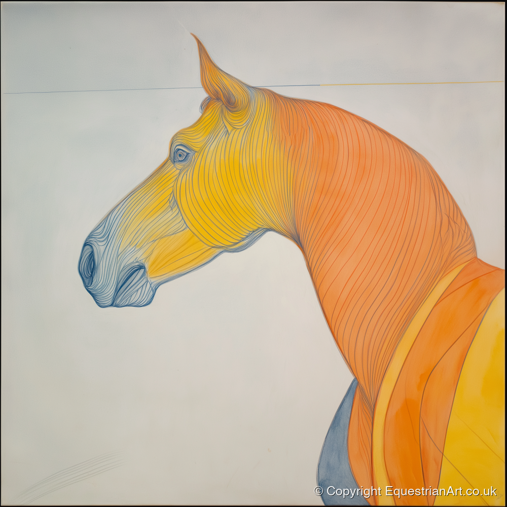 Rhythm In Amber - horse portrait art print and canvas by Cordelia Stanhope A.I