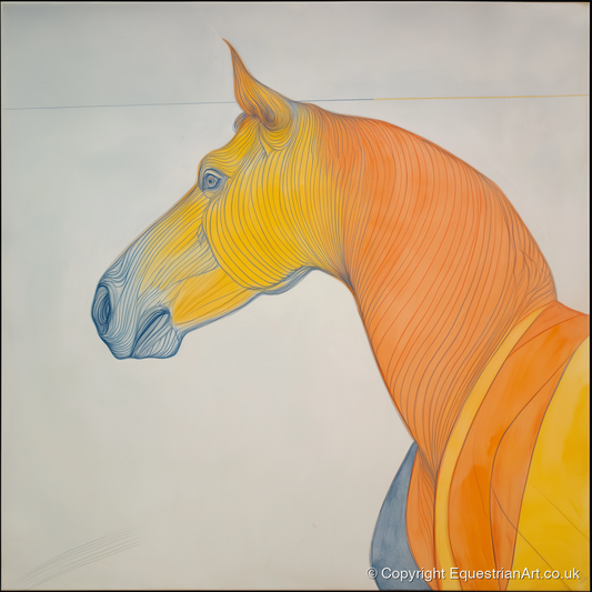 Rhythm In Amber - horse portrait art print and canvas by Cordelia Stanhope A.I