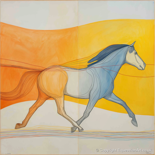 Rhythm In Colour - horse portrait art print and canvas by Cordelia Stanhope A.I