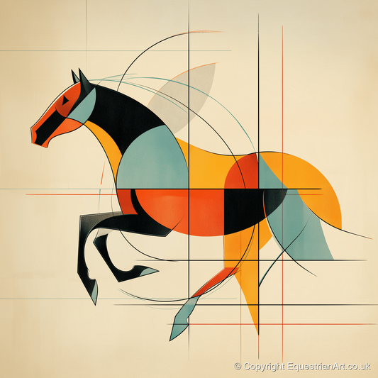 Rhythm in Motion - racing horse art print and canvas by Dominic Vaughn A.I