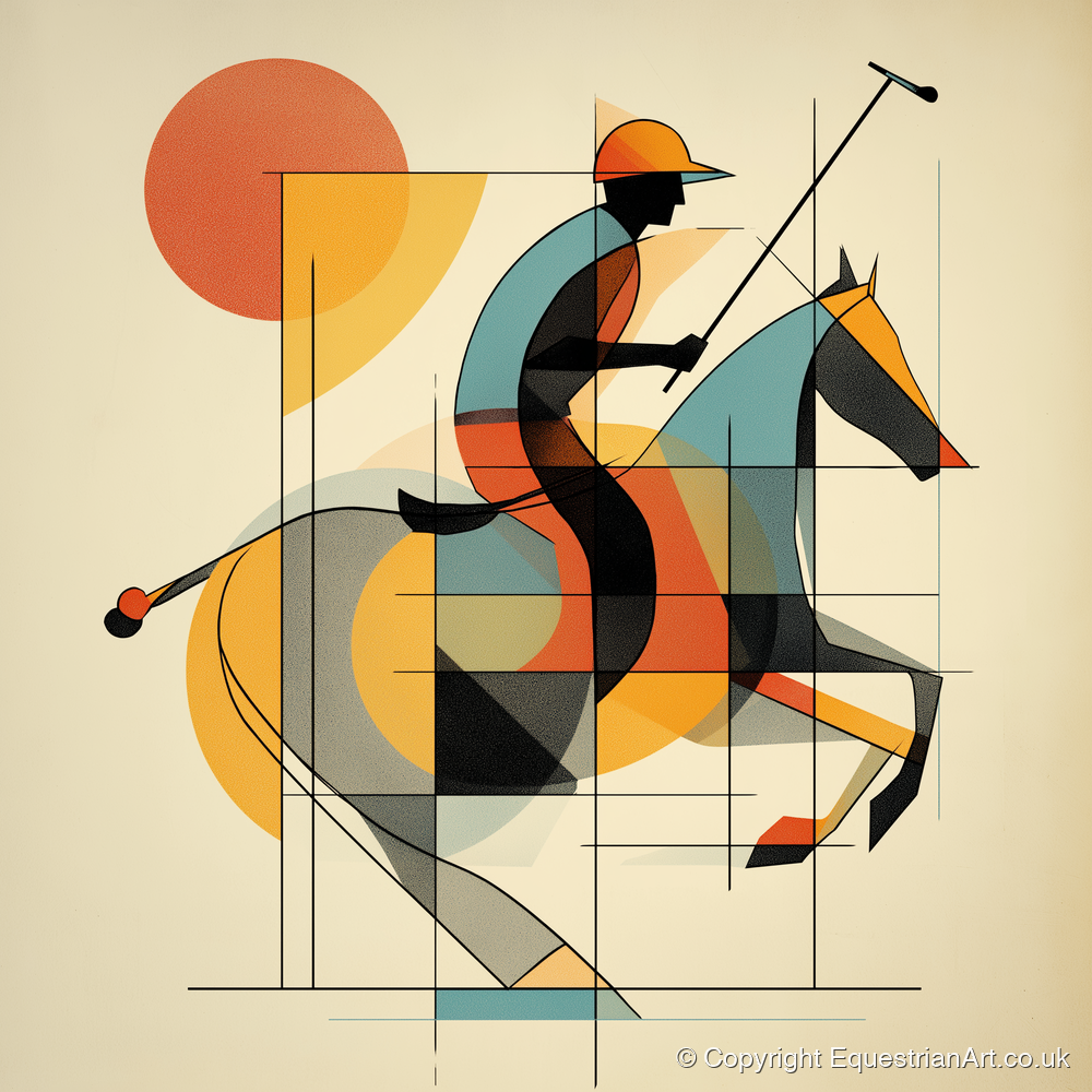 Rhythm of the Chukka - polo horse art print and canvas by Dominic Vaughn A.I