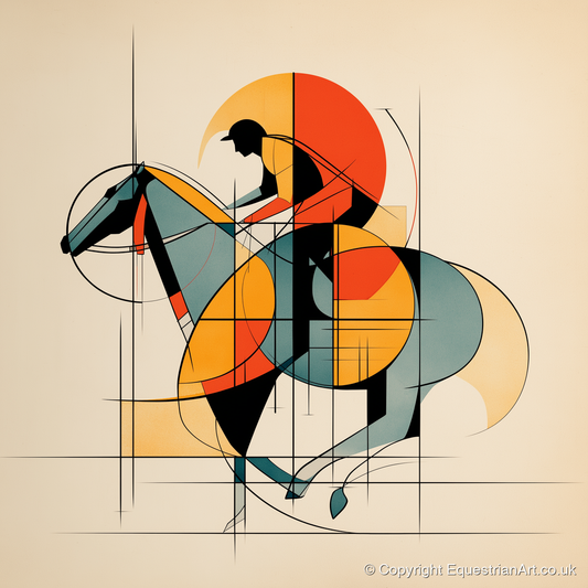 Rhythm of the Turf - racing horse art print and canvas by Dominic Vaughn A.I