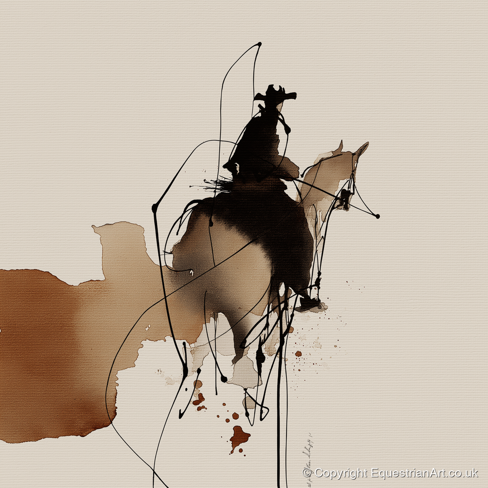 Rhythm of the West - western horse art print and canvas by Julian Vance A.I