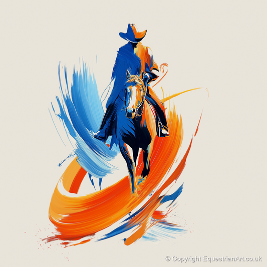 Riding the Painted Wind - western horse art print and canvas by Winston Archer A.I