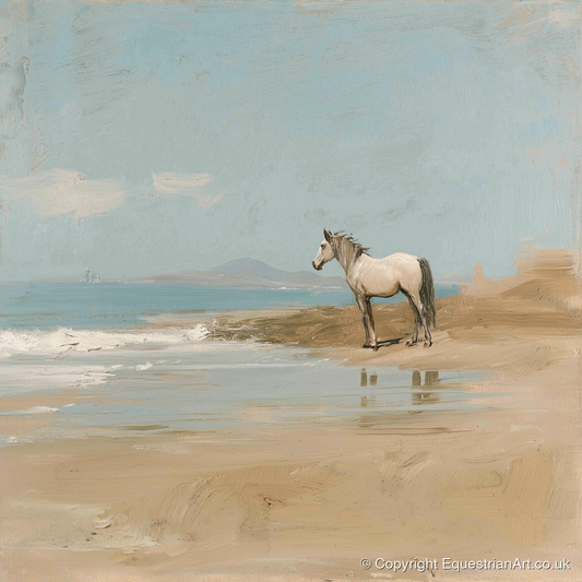 Sentinel of the Shore - horse landscape art print and canvas by Frederick Lowell A.I