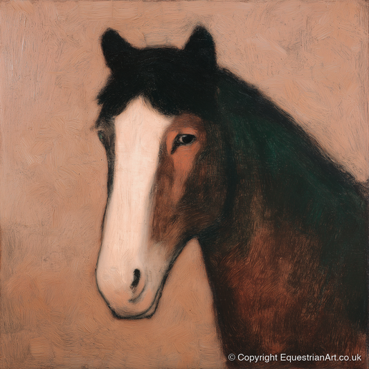 Serene Bay Portrait - horse portrait art print and canvas by Arabella Knight A.I