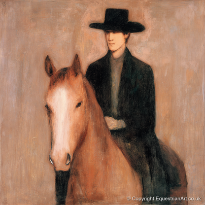Serene Western Bond - western horse art print and canvas by Arabella Knight A.I