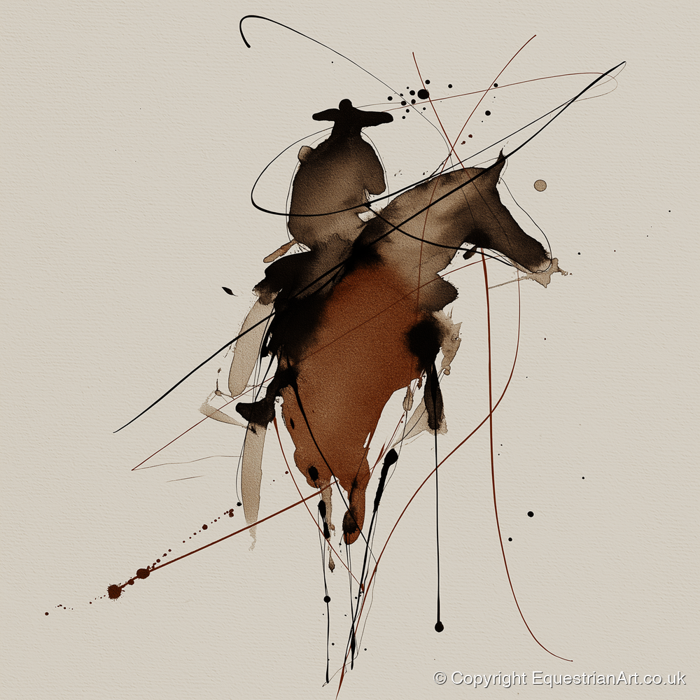 Shadows of the West - western horse art print and canvas by Julian Vance A.I