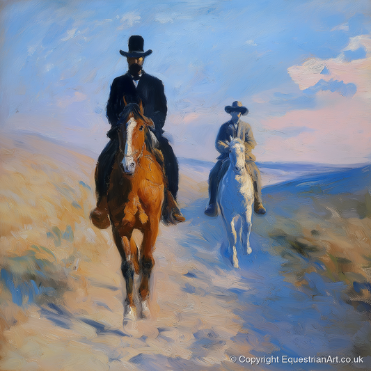 Shadows on the Plains - western horse art print and canvas by Gabriel Hayes A.I