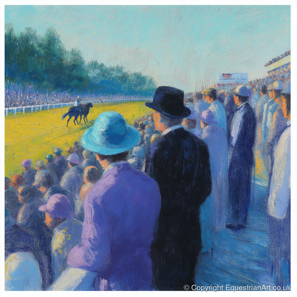 Shadows on the Turf - racing horse art print and canvas by Imogen Spencer A.I
