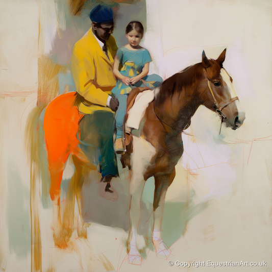 Shared Journey - horse & rider art print and canvas by Silas Marlowe A.I