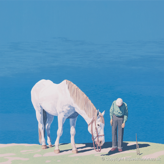 Shared Silence - horse & rider art print and canvas by Simon Whitlock A.I