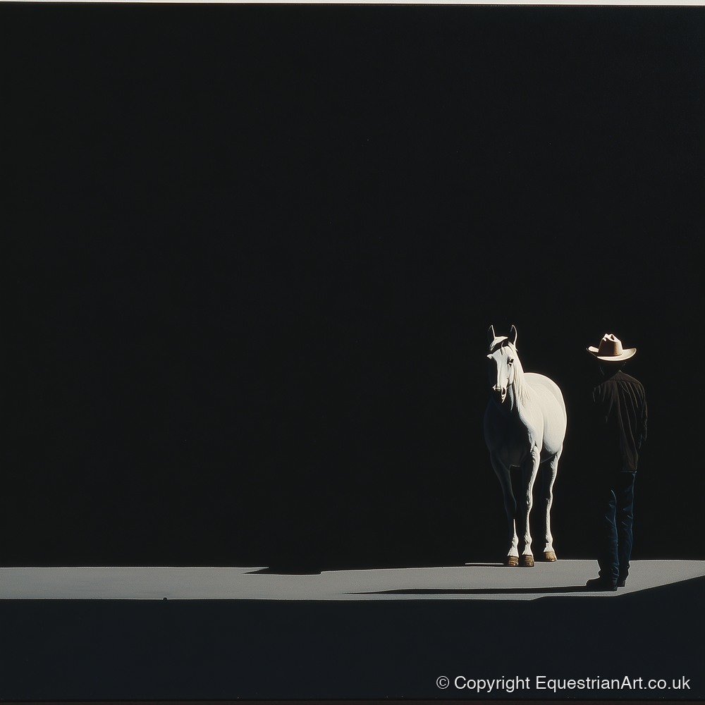 Silent Western Partnership - western horse art print and canvas by Adelaide Calloway A.I