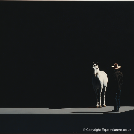 Silent Western Partnership - western horse art print and canvas by Adelaide Calloway A.I