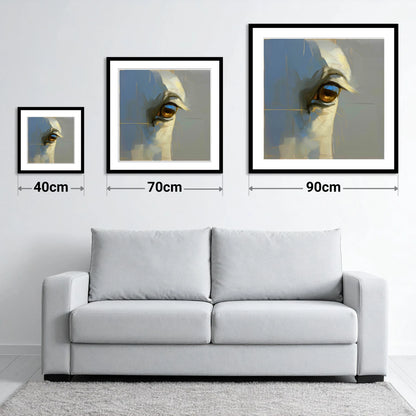 Soul of the Grey - size guide showing 40cm, 70cm and 90cm art prints