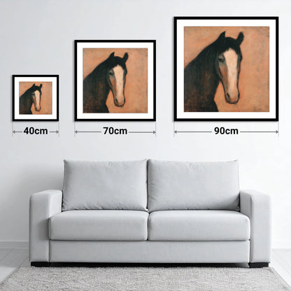 Dignity in Shadows - size guide showing 40cm, 70cm and 90cm art prints