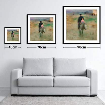 Guiding the Way - size guide showing 40cm, 70cm and 90cm art prints