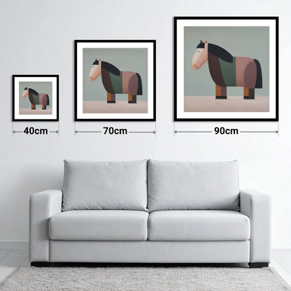 The Geometric Cob - size guide showing 40cm, 70cm and 90cm art prints