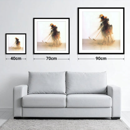 The Ethereal Chukka - size guide showing 40cm, 70cm and 90cm art prints