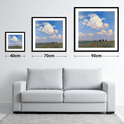 Endless Horizon Hack - size guide showing 40cm, 70cm and 90cm art prints
