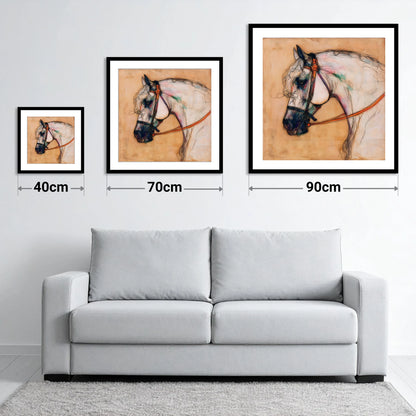 The Iberian Soul - size guide showing 40cm, 70cm and 90cm art prints