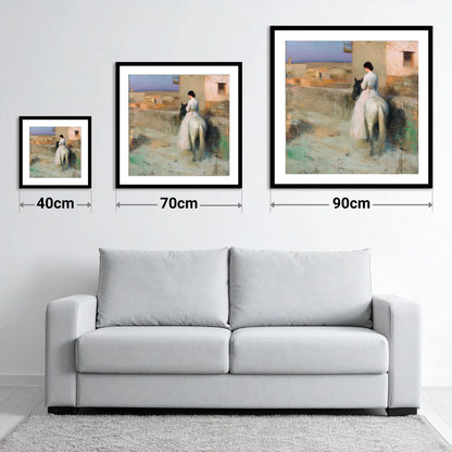 Distant Horizons - size guide showing 40cm, 70cm and 90cm art prints