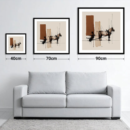 Structural Harness - size guide showing 40cm, 70cm and 90cm art prints
