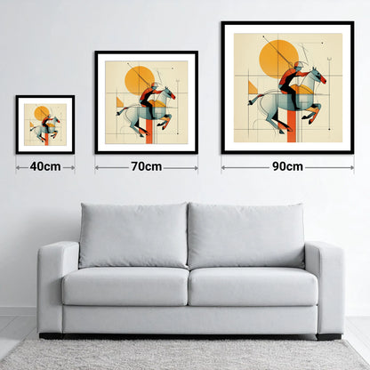 Structured Chukka - size guide showing 40cm, 70cm and 90cm art prints