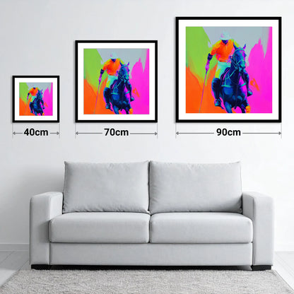 Neon Chukka - size guide showing 40cm, 70cm and 90cm art prints