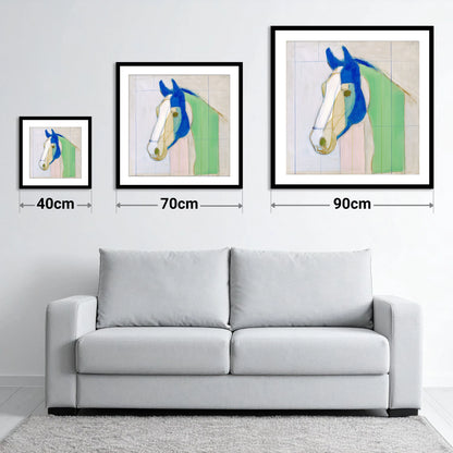 Architectural Azure Profile - size guide showing 40cm, 70cm and 90cm art prints