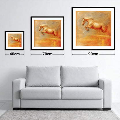 Ethereal Flight - size guide showing 40cm, 70cm and 90cm art prints