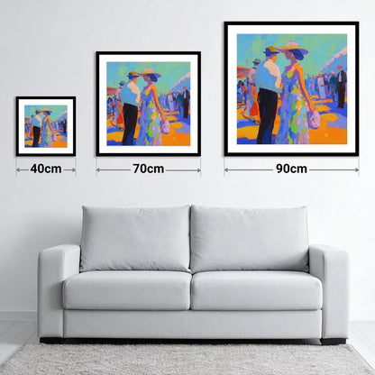 Trackside Society - size guide showing 40cm, 70cm and 90cm art prints
