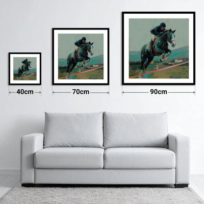 Midnight Flight - size guide showing 40cm, 70cm and 90cm art prints