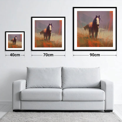 Autumn Sienna Portrait - size guide showing 40cm, 70cm and 90cm art prints