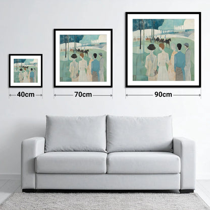 Before the Off - size guide showing 40cm, 70cm and 90cm art prints