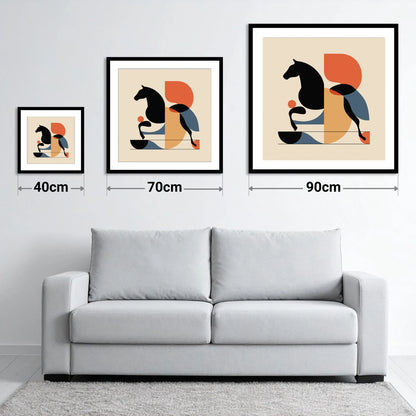 Retro Racing Form - size guide showing 40cm, 70cm and 90cm art prints