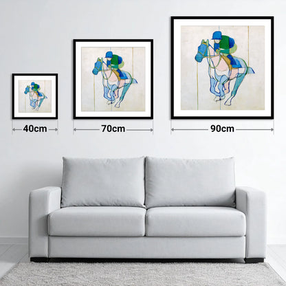 Architectural Racing Lines - size guide showing 40cm, 70cm and 90cm art prints