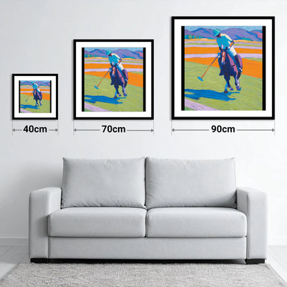 Vivid Chukka - size guide showing 40cm, 70cm and 90cm art prints