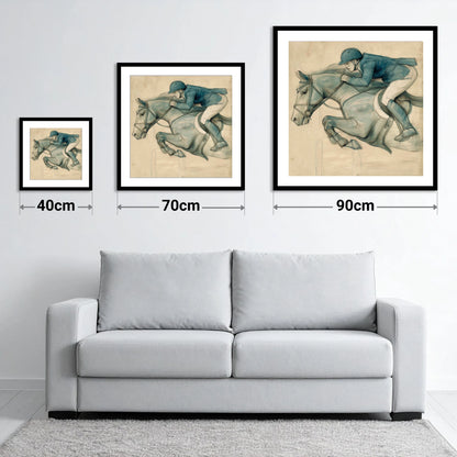 The Perfect Arc - size guide showing 40cm, 70cm and 90cm art prints