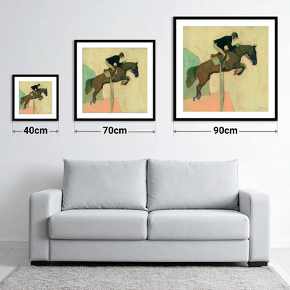 Suspended in Flight - size guide showing 40cm, 70cm and 90cm art prints