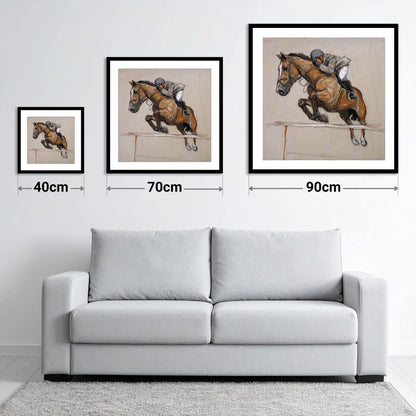 Airborne Precision - size guide showing 40cm, 70cm and 90cm art prints