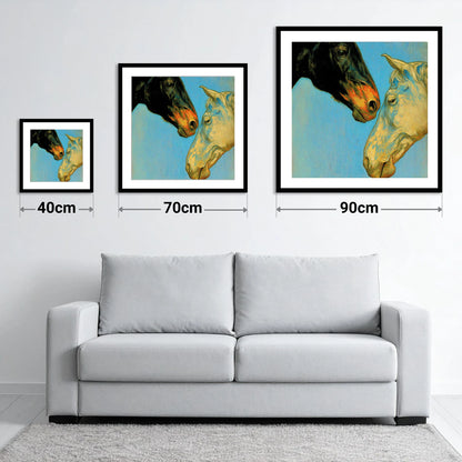 Sun and Shadow - size guide showing 40cm, 70cm and 90cm art prints